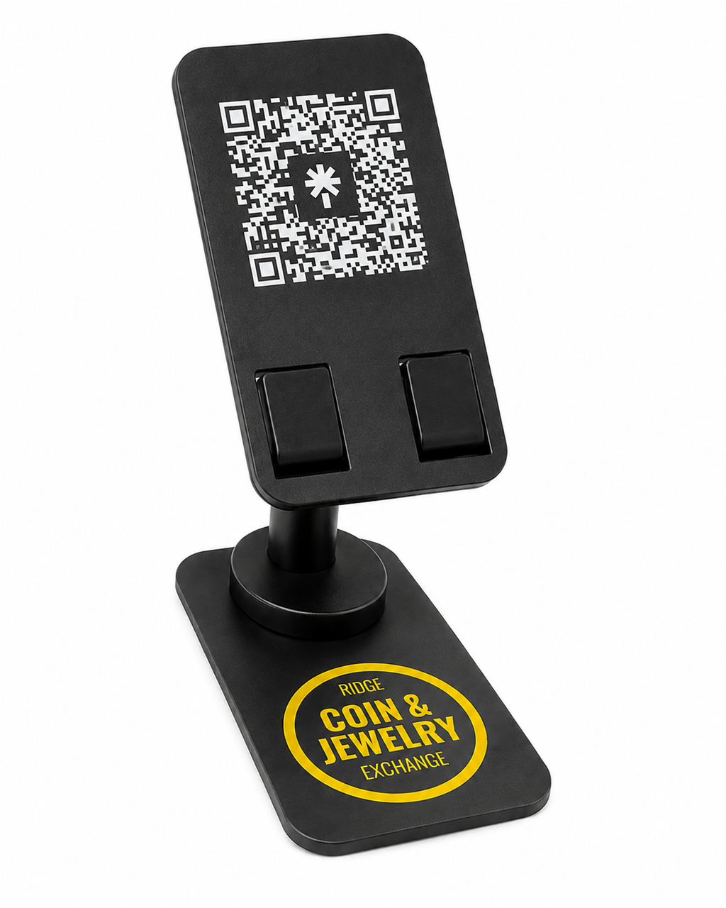 Ridge Coin & Jewelry Exchange Live Stream QR Phone Stand