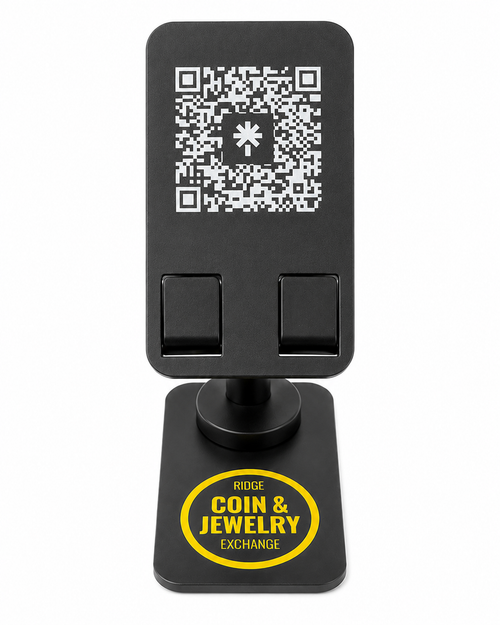 Ridge Coin & Jewelry Exchange Live Stream QR Phone Stand