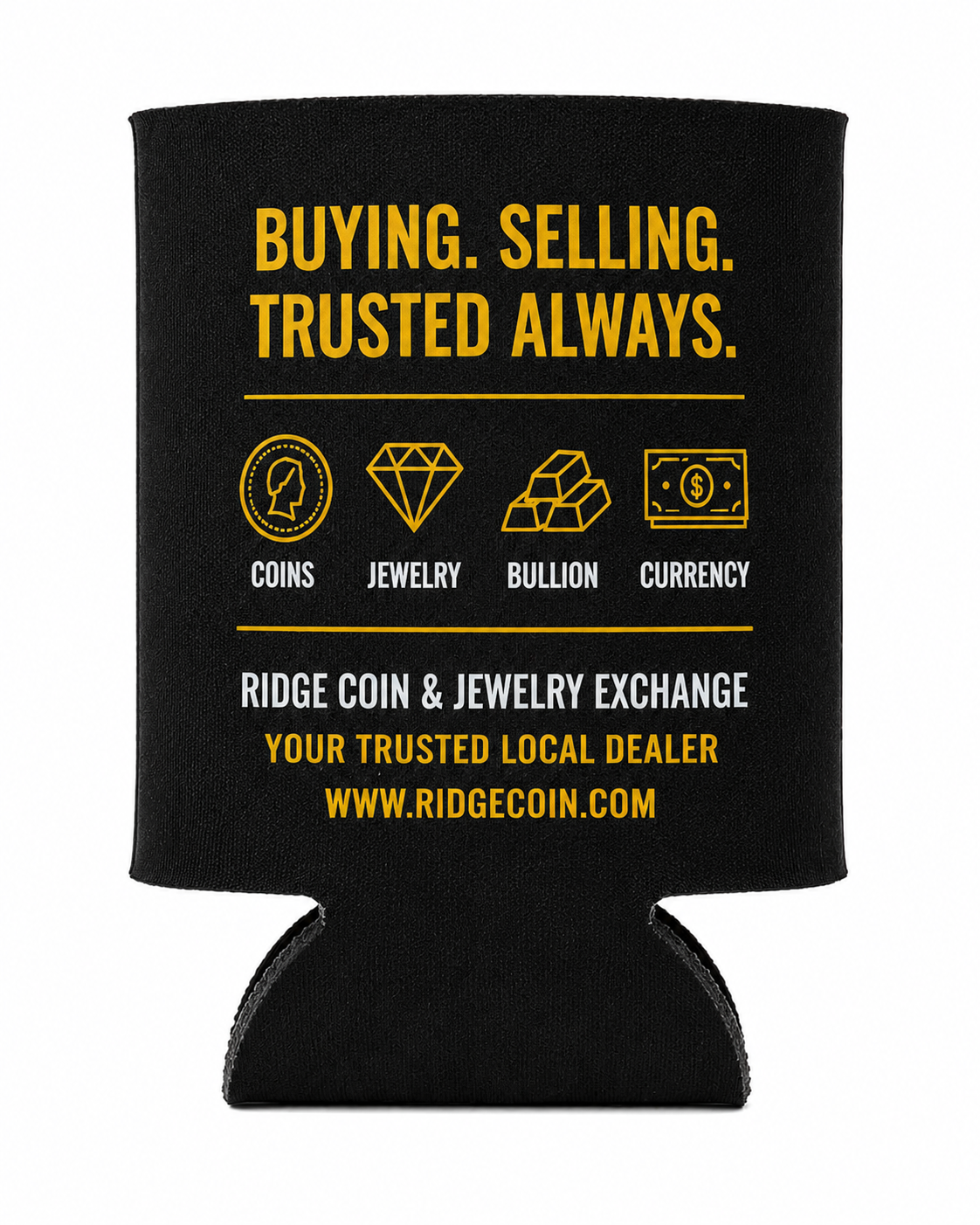 Ridge Coin & Jewelry Exchange Koozie