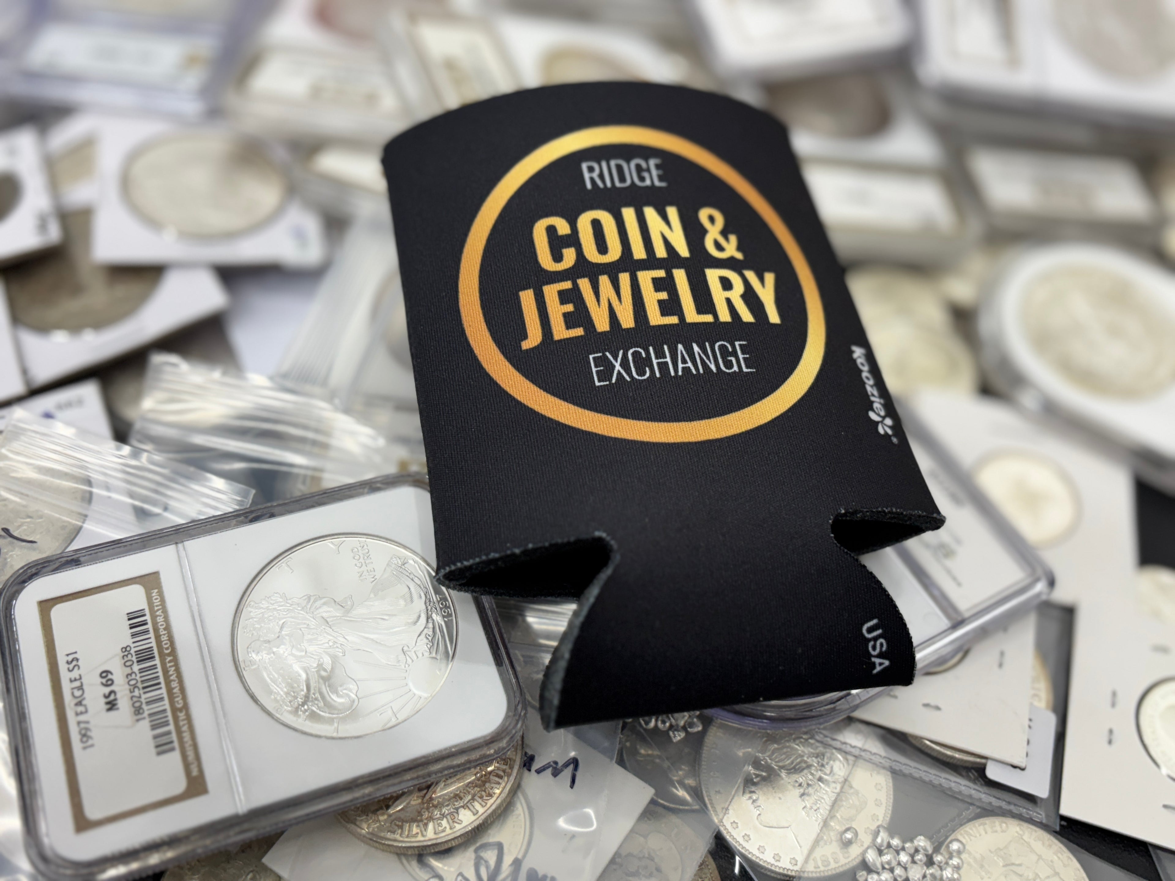 Ridge Coin & Jewelry Exchange Koozie