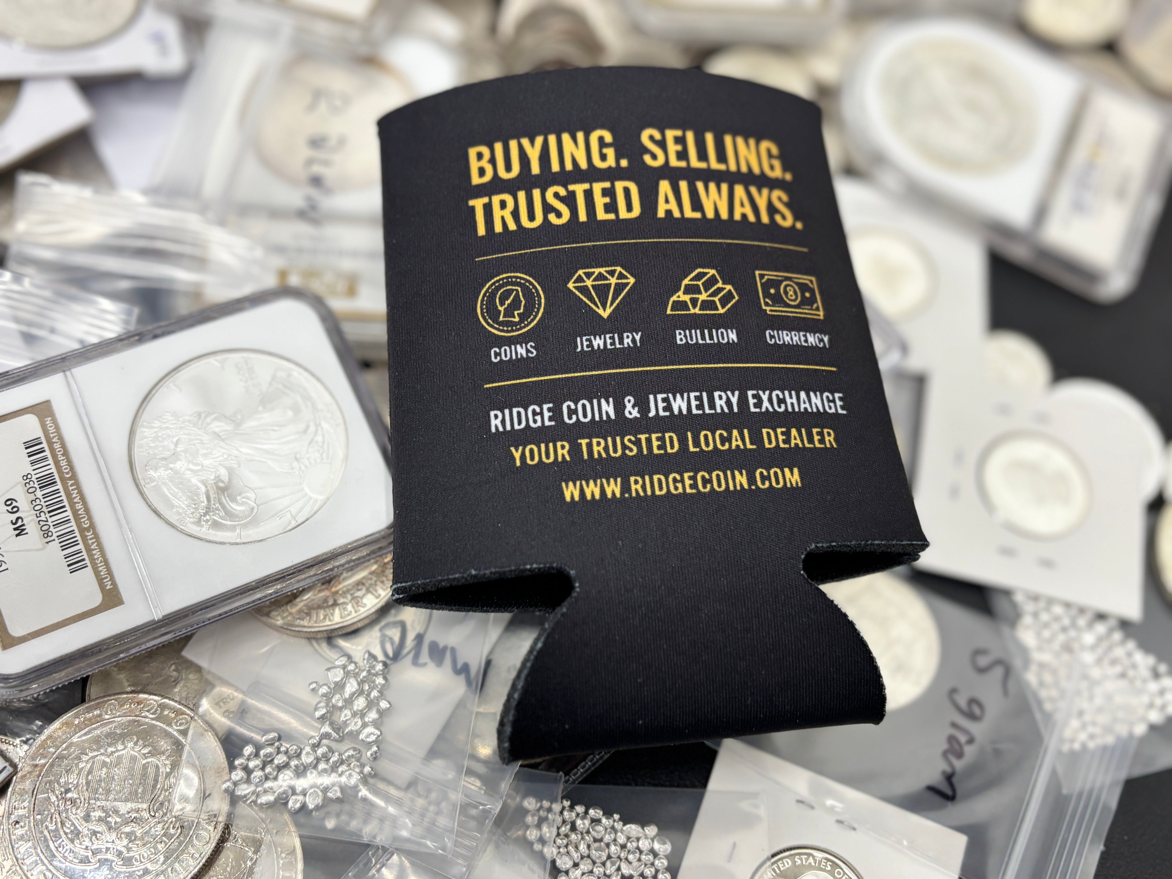 Ridge Coin & Jewelry Exchange Koozie