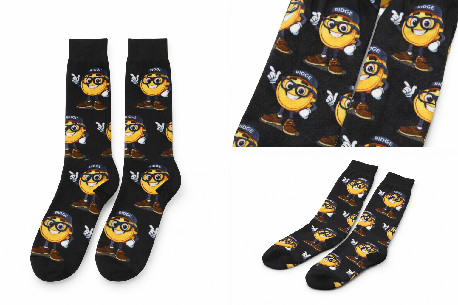 Ridge Coin Mascot Dress Socks